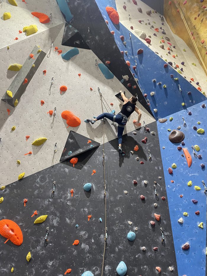 Parthian Southampton Squad member scaling the heights at the YCS lead competition.